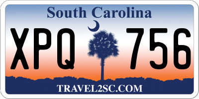 SC license plate XPQ756