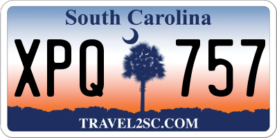 SC license plate XPQ757