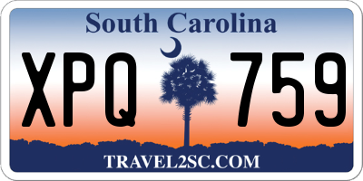 SC license plate XPQ759