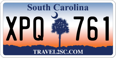 SC license plate XPQ761