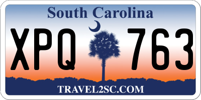 SC license plate XPQ763
