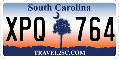 SC license plate XPQ764