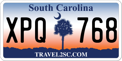 SC license plate XPQ768