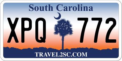 SC license plate XPQ772