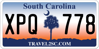 SC license plate XPQ778