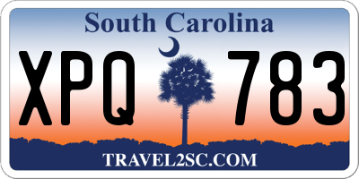 SC license plate XPQ783