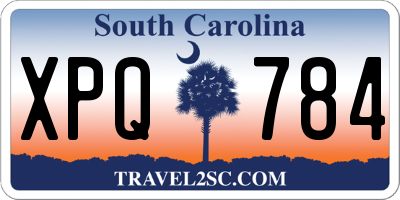 SC license plate XPQ784