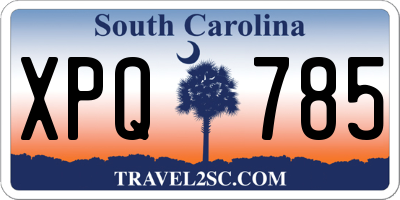SC license plate XPQ785