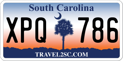 SC license plate XPQ786