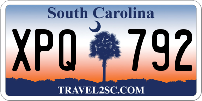 SC license plate XPQ792