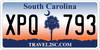 SC license plate XPQ793