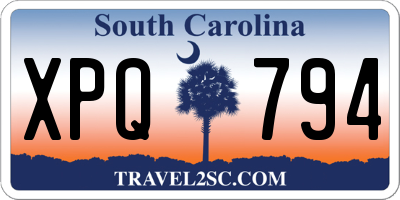 SC license plate XPQ794
