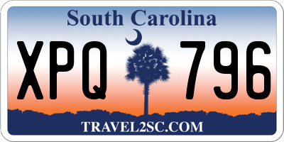 SC license plate XPQ796