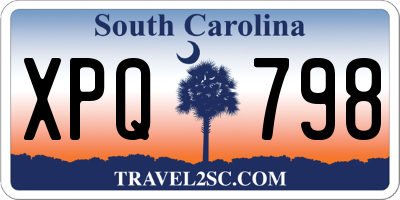 SC license plate XPQ798
