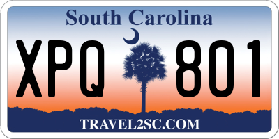 SC license plate XPQ801