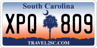 SC license plate XPQ809