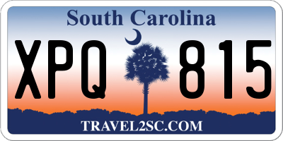 SC license plate XPQ815