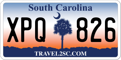 SC license plate XPQ826