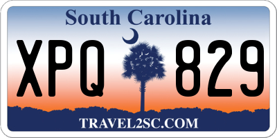 SC license plate XPQ829