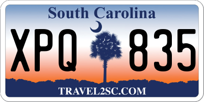 SC license plate XPQ835