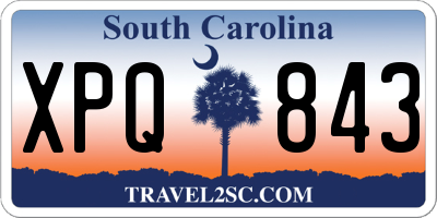 SC license plate XPQ843