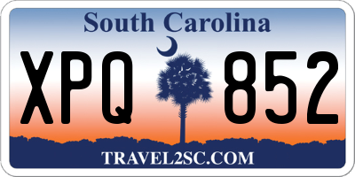 SC license plate XPQ852