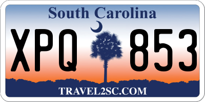 SC license plate XPQ853