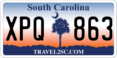 SC license plate XPQ863