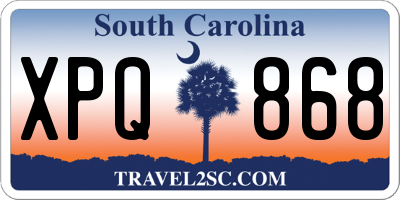 SC license plate XPQ868