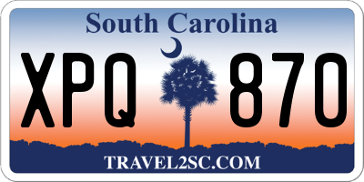 SC license plate XPQ870