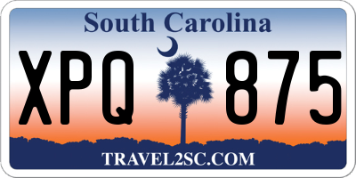 SC license plate XPQ875