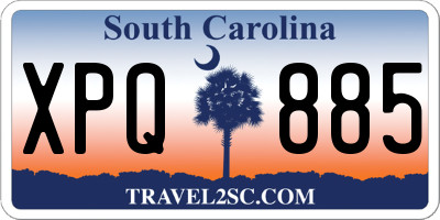 SC license plate XPQ885