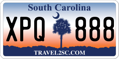 SC license plate XPQ888