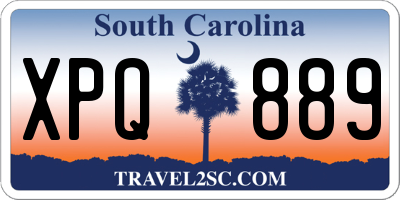 SC license plate XPQ889