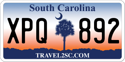 SC license plate XPQ892