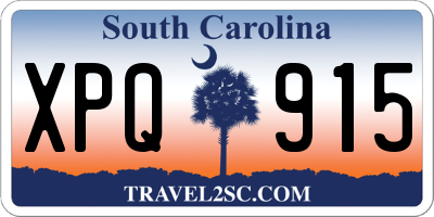 SC license plate XPQ915