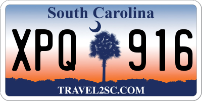 SC license plate XPQ916