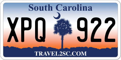 SC license plate XPQ922