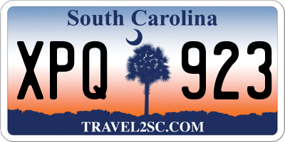 SC license plate XPQ923