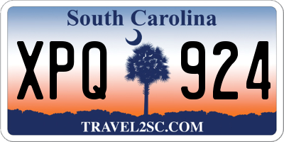 SC license plate XPQ924