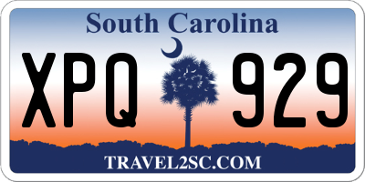 SC license plate XPQ929