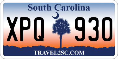 SC license plate XPQ930