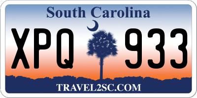 SC license plate XPQ933