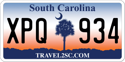 SC license plate XPQ934