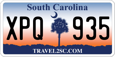 SC license plate XPQ935