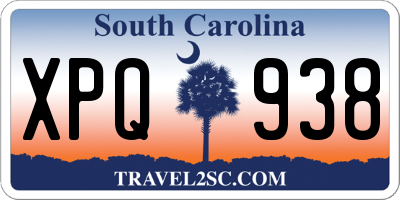SC license plate XPQ938