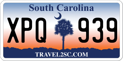 SC license plate XPQ939