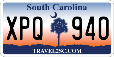 SC license plate XPQ940