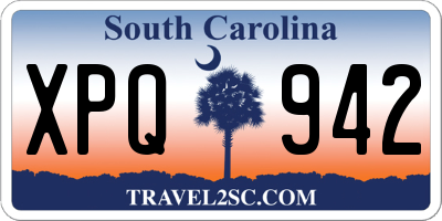 SC license plate XPQ942