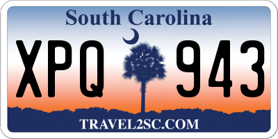 SC license plate XPQ943